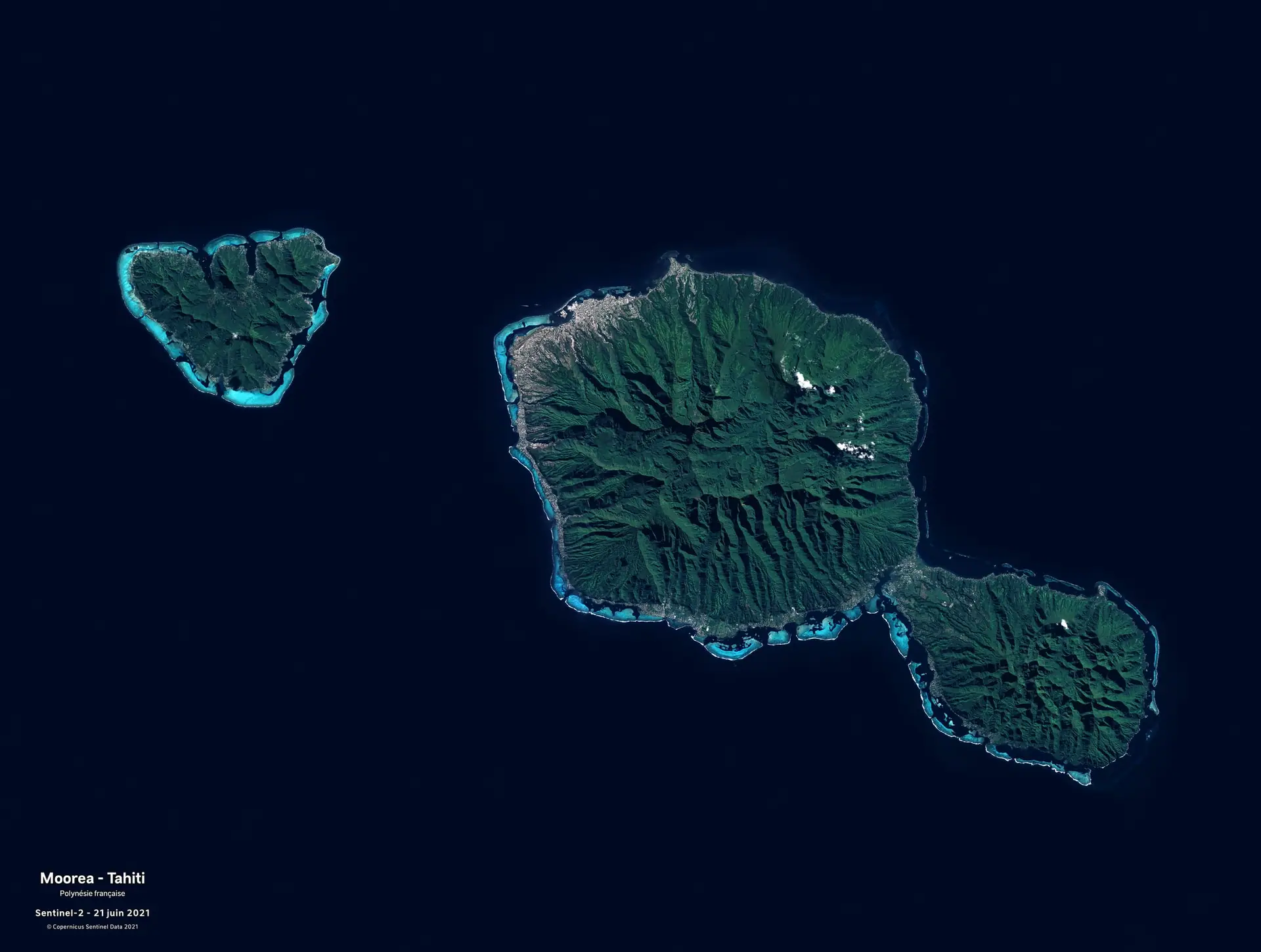 Vue de l’espace : Moorea